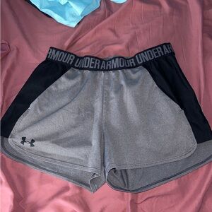 Under Armour Women's Athletic Shorts in Gray and Black